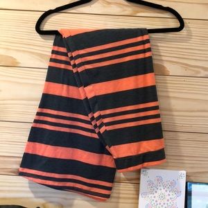 Coral and gray maxi skirt